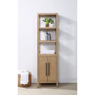 Solid Wood Bathroom Cabinets & Shelving You'll Love | Wayfair